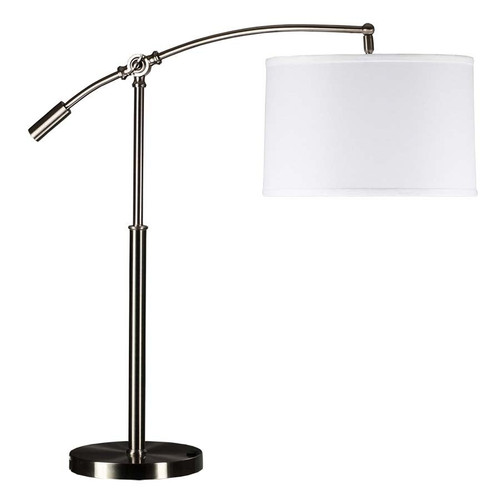 Arkansas Lighting 6299EO-BD 28" Brushed Nickel Bolt Down Table Lamp with fixed arm