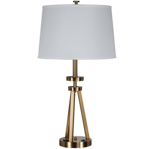 Arkansas Lighting Antique Brass Desk Lamp with Tri-Leg Base 31"H Antique Brass Table Lamp