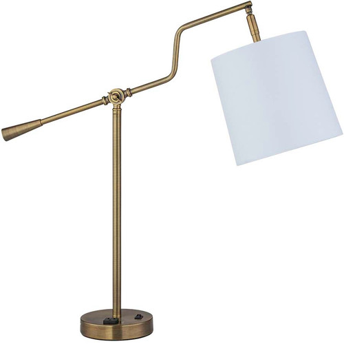 Arkansas Lighting 6364EO-BK 32-1/8"H Matte Black Swivel Table Lamp