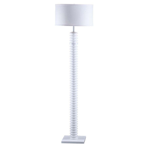 Arkansas Lighting 6430FKD 66" Gloss White Floor Lamp