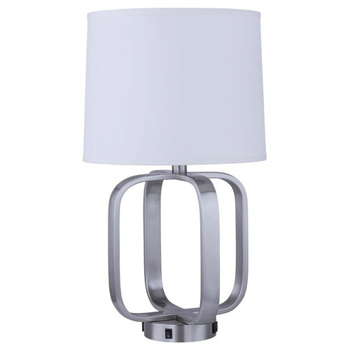 Arkansas Lighting 6441EO2U-SN 26.25"H Brushed Nickel Table Lamp