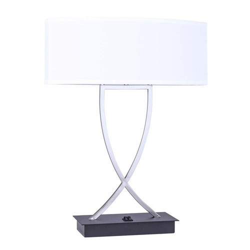 Arkansas Lighting 6484TD 24" Brushed Nickel and Matte BlackTable Lamp Arkansas Lighting 6484TD 24" Brushed Nickel and Matte BlackTable Lamp