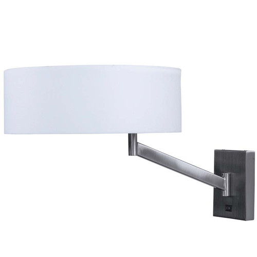 Arkansas Lighting 6488S-E26 Brushed Nickel Fixed Arm Wall Lamp