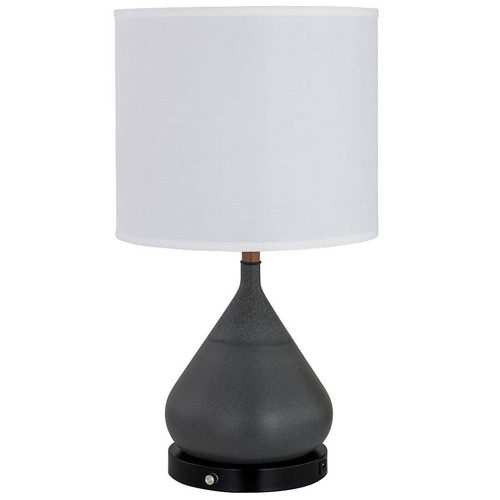 Arkansas Lighting 6492EU 27" Walnut and Charcoal Ceramic Table Lamp