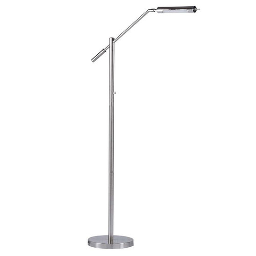 Arkansas Lighting 6498FKD-LED 56.875"H Brushed Nickel and Polished Chrome Floor Lamp