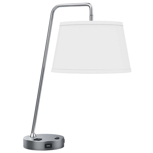 Arkansas Lighting 6512EO2U-SN 24"H Brushed Nickel Table Lamp