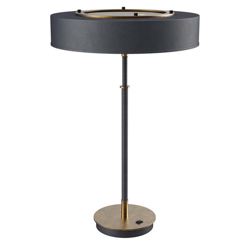 Arkansas Lighting 6532TD 23.75"H Warm Antique Brass and Painted Gun Metal Table Lamp Arkansas Lighting 6532TD 23.75"H Warm Antique Brass and Painted Gun Metal Table Lamp