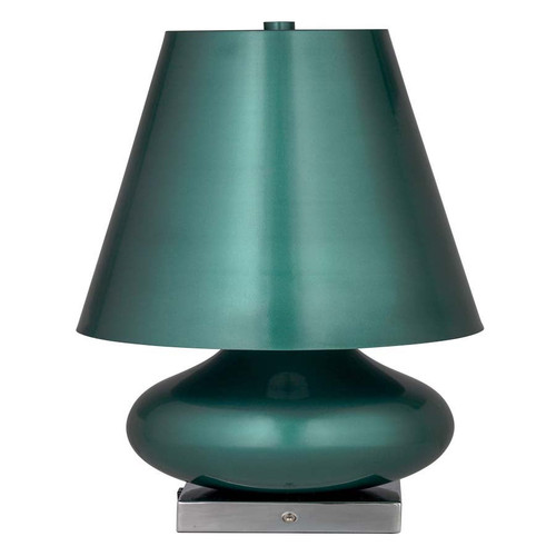 Arkansas Lighting Metallic Green Desk Lamp 23"H Metallic Pearl Opal Green and Polished Chrome Table Lamp