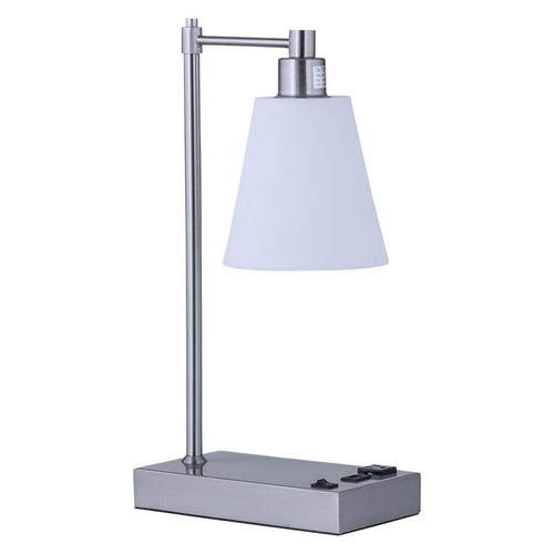 Arkansas Lighting 6567EOU 18"H Brushed Nickel Table Lamp