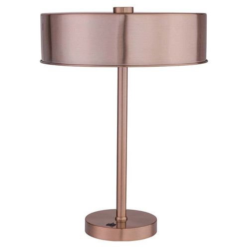 Arkansas Lighting Rose Gold/Oiled Bronze Nightstand Lamp 22" Oiled Bronze Aluminum Table Lamp