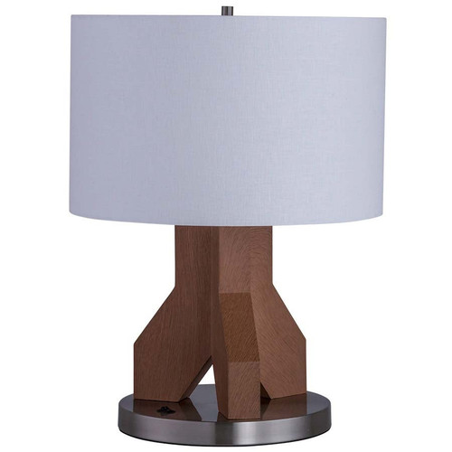 Arkansas Lighting Walnut 22-Inch Nightstand Lamp 22" Walnut Heights and Brushed Nickel Table Lamp Arkansas Lighting Walnut 22-Inch Nightstand Lamp 22" Walnut Heights and Brushed Nickel Table Lamp