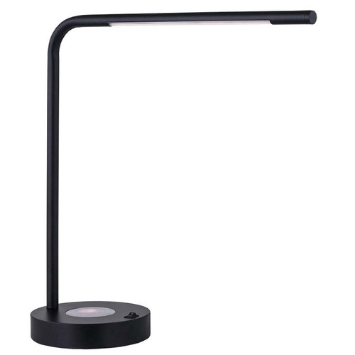 Arkansas Lighting 6602EUW-LED 18"H Matte Black Integrated LED Table Lamp