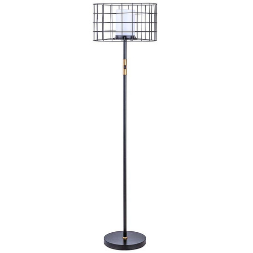 Arkansas Lighting 6610FKD 61" Floor Lamp shown in Pottery Bronze with Brushed Brass accents