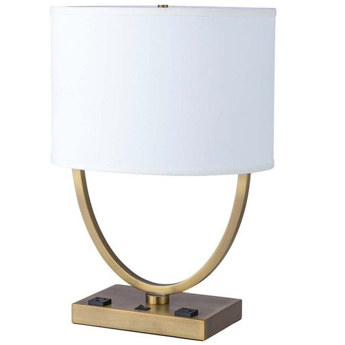 Arkansas Lighting 6615E2OD 20"H Light Antique Brass Table Lamp