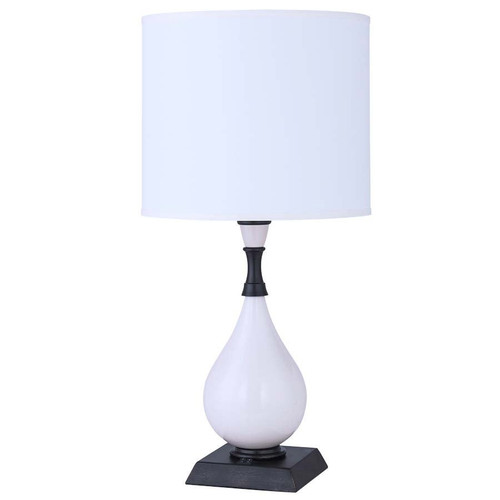 Arkansas Lighting 6617TD 27-7/8" Table Lamp shown in Oil Rubbed Bronze and Ivory with a ceramic column.