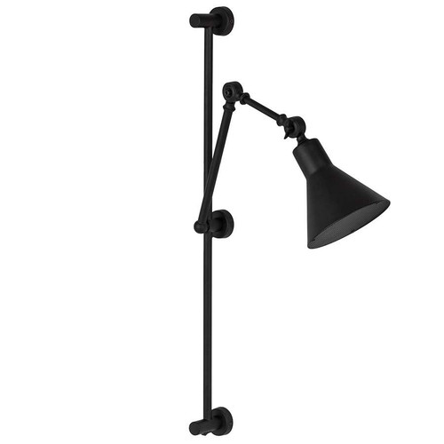 Arkansas Lighting 6650S Wall Lamp shown in Matte Black with fixed arm and adjustable knob. Arkansas Lighting 6650S Wall Lamp shown in Matte Black with fixed arm and adjustable knob.
