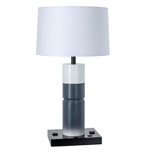 Arkansas Lighting 6662E2O2UD-GP-HRW 29" High Reflective White and Blue Gradation Table Lamp Arkansas Lighting 6662E2O2UD-GP-HRW 29" High Reflective White and Blue Gradation Table Lamp