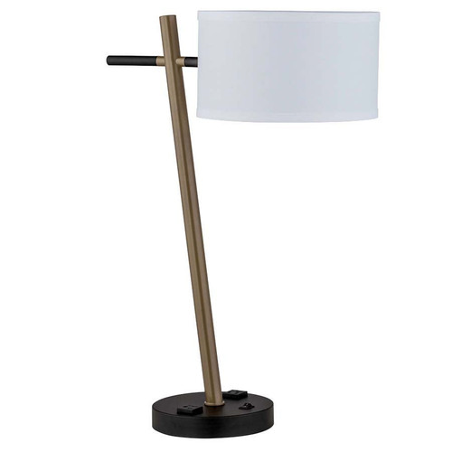 Arkansas Lighting Industrial Matte Black & Sungold Table Lamp 24" Sungold and Matte Black Table Lamp