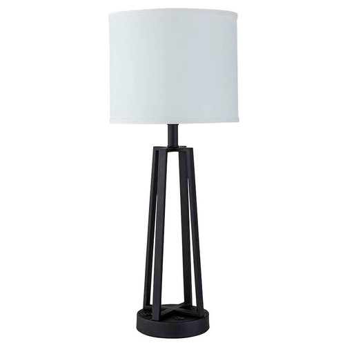 Arkansas Lighting 6811EO2U 30"H Matte Black Table Lamp