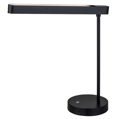 Arkansas Lighting 6955E2U-LED 22"H Matte Black Integrated LED Desk Lamp