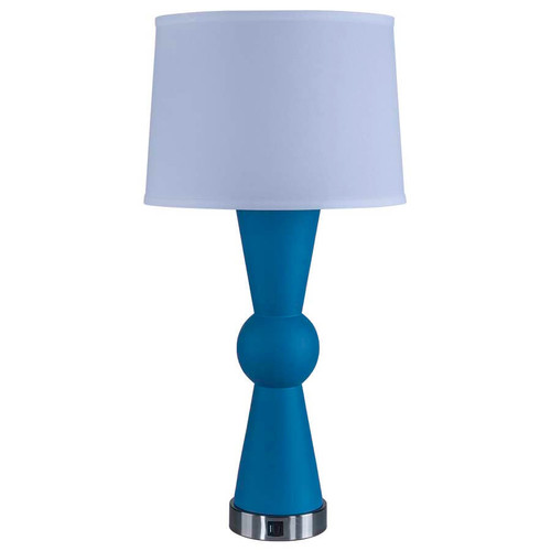 Arkansas Lighting 6974EUC 31"H Major Blue SW6795 and Brushed Nickel Table Lamp Arkansas Lighting 6974EUC 31"H Major Blue SW6795 and Brushed Nickel Table Lamp