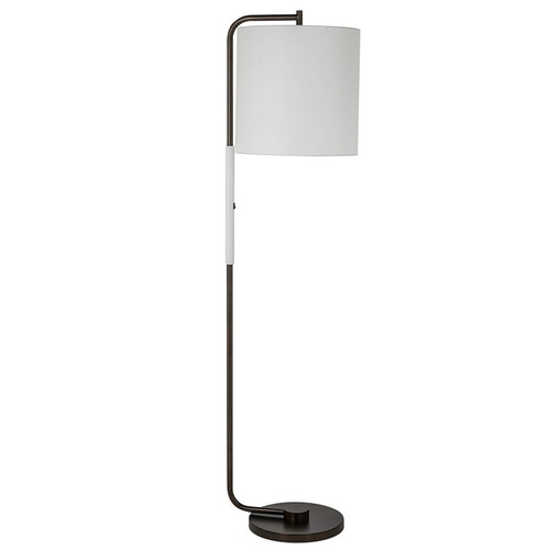 Arkansas Lighting 7025FKD 69"H Dark Bronze Floor Lamp with White Powder Coat accent piece