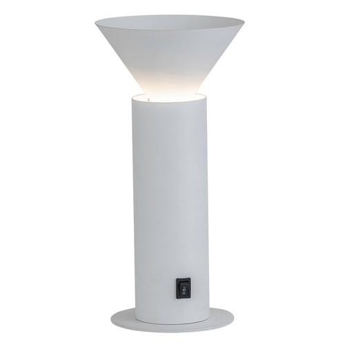 Arkansas Lighting 7112T-LED 12"H Powder Coat High Reflective White Integrated LED Table Lamp