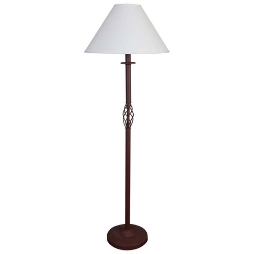 Arkansas Lighting F5609A-P020-P020-LS01-SW13-CD20-M 60" Powder Coat Dark Rust Floor Lamp