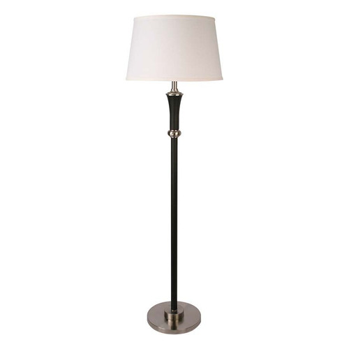 Arkansas Lighting F5799A-L001-P043-LS01-SW13-CD20-M 60" Nickel/Powder Coated Matte Black Floor Lamp