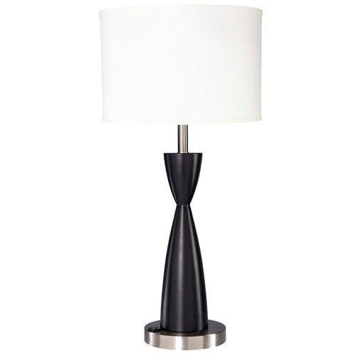 Arkansas Lighting Modern Desk Lamp in Espresso 30" Brushed Nickel and Espresso Table Lamp