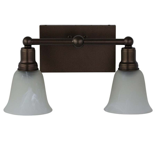 Arkansas Lighting W3425A-P042-G019-LS03-CD05-M Liberty Bronze Two Light Vanity Fixture