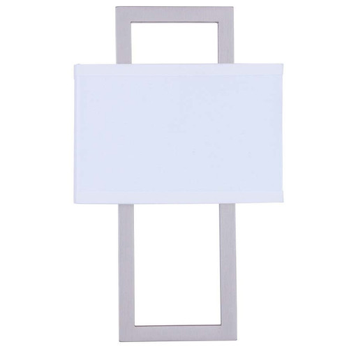 Arkansas Lighting W4054A-L001-LD3090-CD05-M 15.5"H Brushed Nickel Wall Sconce. Direct Wired