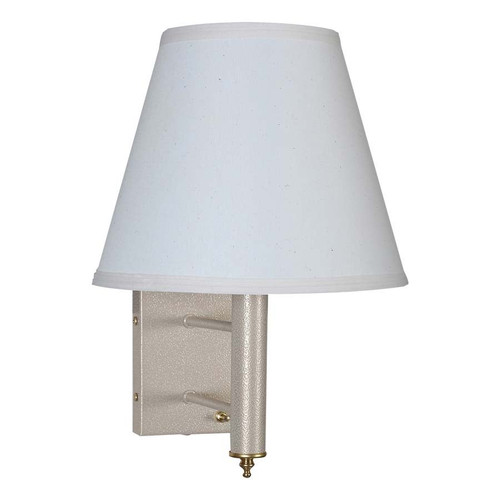 Arkansas Lighting W5074A-P051-LS01-SW05-CD03-M 15.5"H Metallic Silver Single Wall Lamp