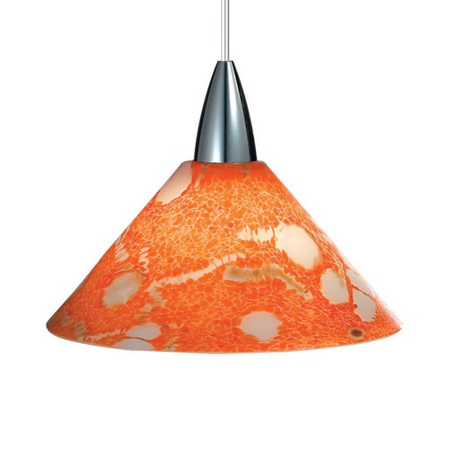 Prima Lighting 126X Single lamp suspended luminaire pendant with double tiered glass shade