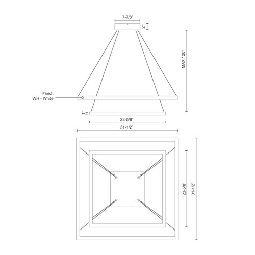 Kuzco Lighting CH85232 Piazza Chandeliers