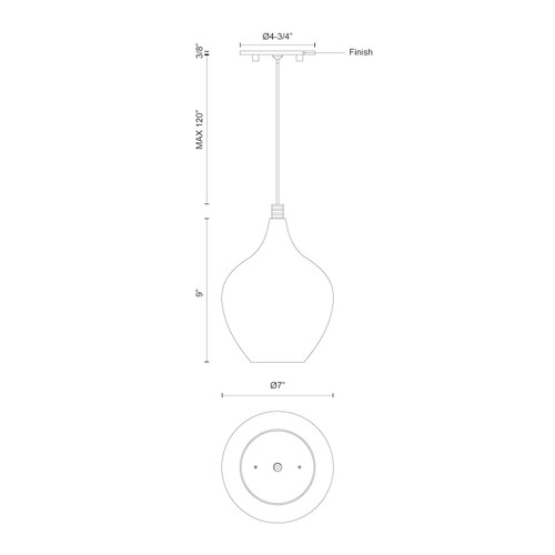 Kuzco Lighting PD3007 Victoria Pendants