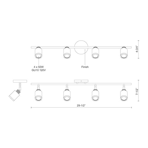 Kuzco Lighting 88294BN Belfast Track