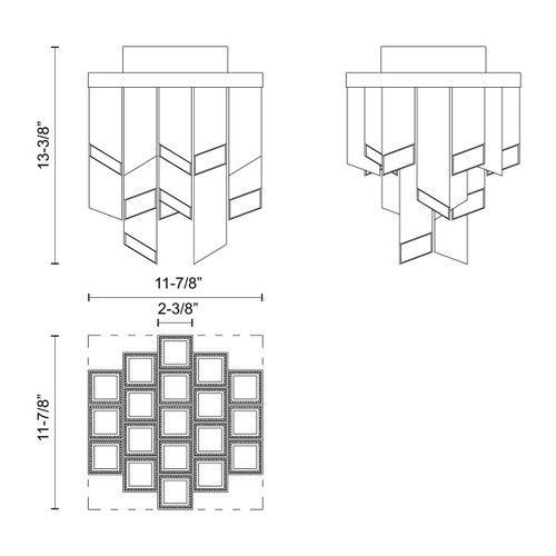 Kuzco Lighting FM318012 Rowland Ceiling