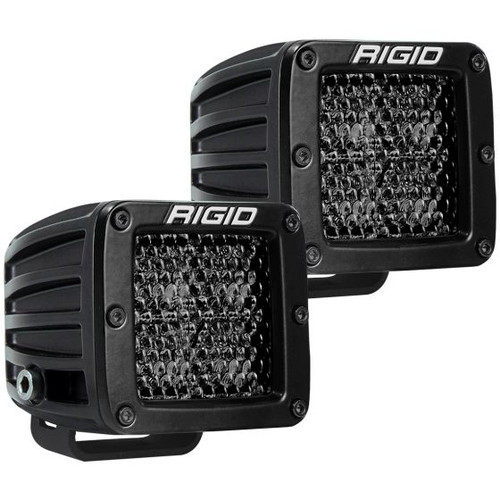 RIGID Industries 202513BLK D-SERIES PRO SPOT DIFFUSED MIDNIGHT SURFACE MOUNT | PAIR