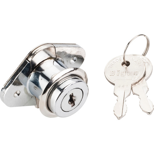 7/8" Chrome Drawer Lock Keyed Different | 1060CH | Hardware Resources