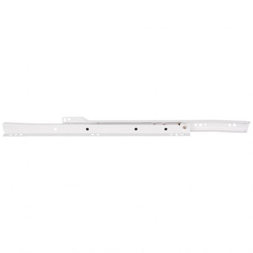 Hardware Resources 5000CW Standard Duty Cream White Self-closing 3/4 Ext+F510:F769ension Side Mount Epoxy Slide, Split Slides in Bulk Pack