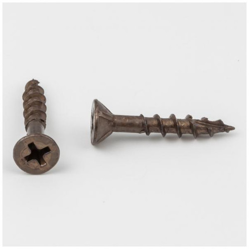 Hardware Resources 8X100917 #8 x 1" Clear Brown Wax Phillips Drive Type 17 Coarse Thread Flat Head Nib Screw Sold by the Keg. Order 10 for 10,000 Screws