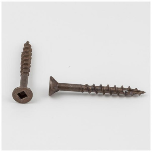 Hardware Resources 8X112917Q #8 x 1-1/2" Clear Brown Wax Square Drive Type 17 Coarse Thread Flat Head Screw with Nibs Sold by the Keg. Order 6 for a Keg of 6,000 Screws