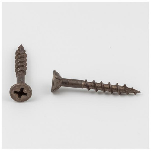 Hardware Resources 8X114917 #8 x 1-1/4" Clear Brown Wax Phillips Drive Type 17 Coarse Thread Flat Head Nib Screw Sold by the Keg. Order 8 for a Keg of 8,000 Screws