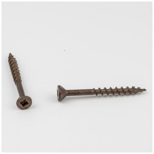 Hardware Resources 8X134917Q #8 x 1-3/4" Clear Brown Wax Square Drive Type 17 Coarse Thread Flat Head Nib Screw Sold by the Keg. Order 5 for a Keg of 5,000 Screws