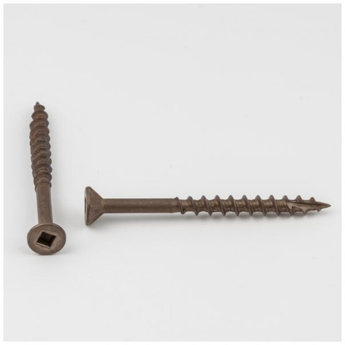 Hardware Resources 8X200917WCQ #8 x 2" Clear Brown Wax Type 17 Square Drive Coarse Thread Pan Washer Head Screw Sold by the Keg