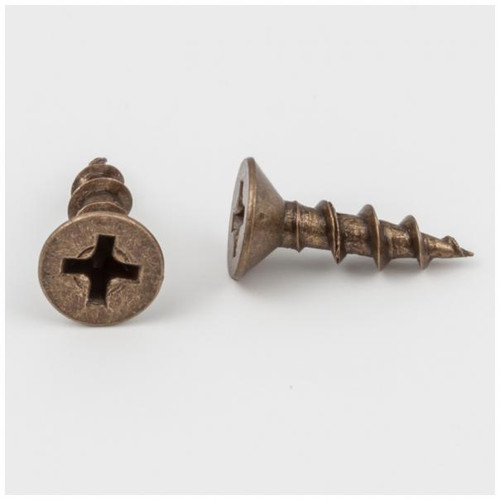 Hardware Resources 8X5802-B #8 x 5/8" Antique Brass Phillips Drive Coarse Thread Flat Head Screw Sold by the Box