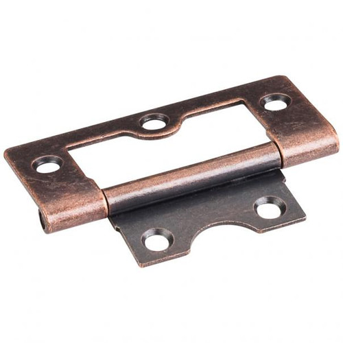Hardware Resources 9801AC 2-1/2" Antique Copper Fixed Pin Flat Back Non-mortise Hinge