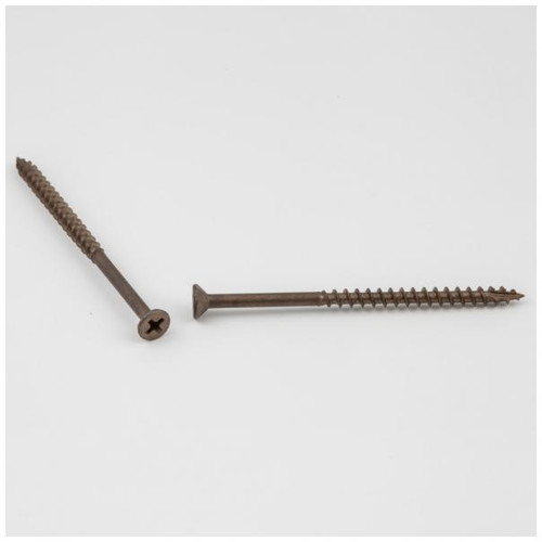 Hardware Resources 9X300917 #9 x 3" Clear Brown Wax Phillips Drive Type 17 Coarse Thread Flat Head Nib Screw Sold by the Keg