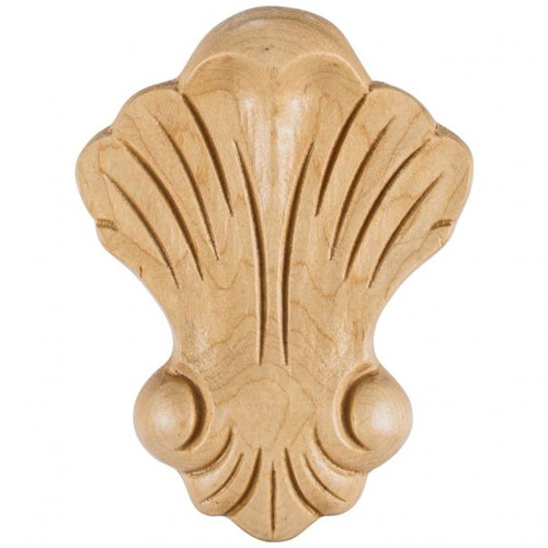 Hardware Resources APL-08 3-1/4" W x 5/8" D x 4-3/8" H Shell Appliqu